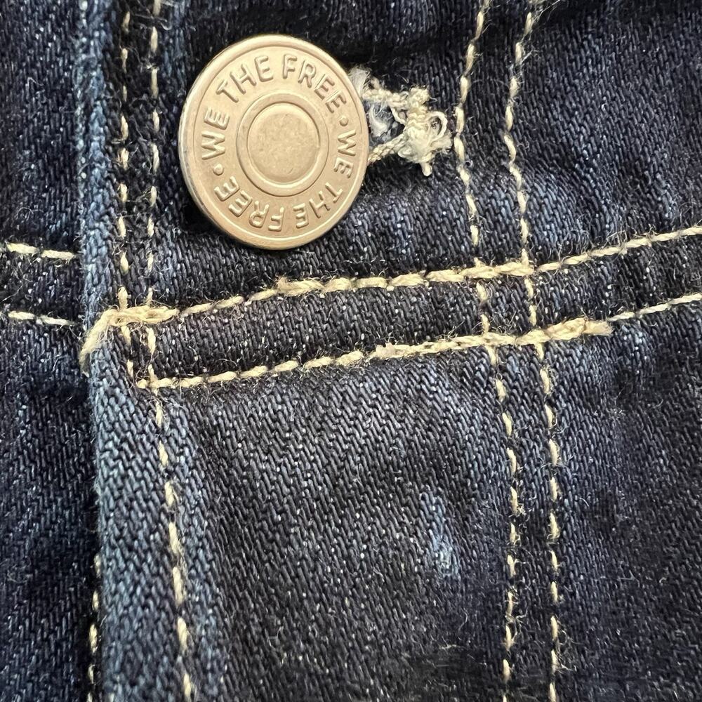 We The Free Blue Button Fly Straight Leg Denim‎ Jeans Women’s Size 27 OB1084373 - Picture 3 of 9
